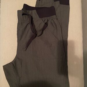ADAR Dark Heater Gray scrub joggers